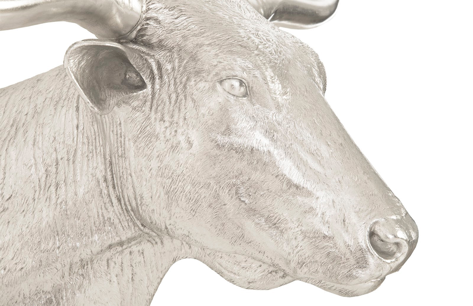 Phillips Collection Home Phillips Collection Longhorn Bull Wall Art, Resin, Silver Leaf