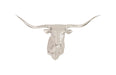 Phillips Collection Home Phillips Collection Longhorn Bull Wall Art, Resin, Silver Leaf