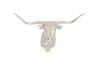 Phillips Collection Home Phillips Collection Longhorn Bull Wall Art, Resin, Silver Leaf