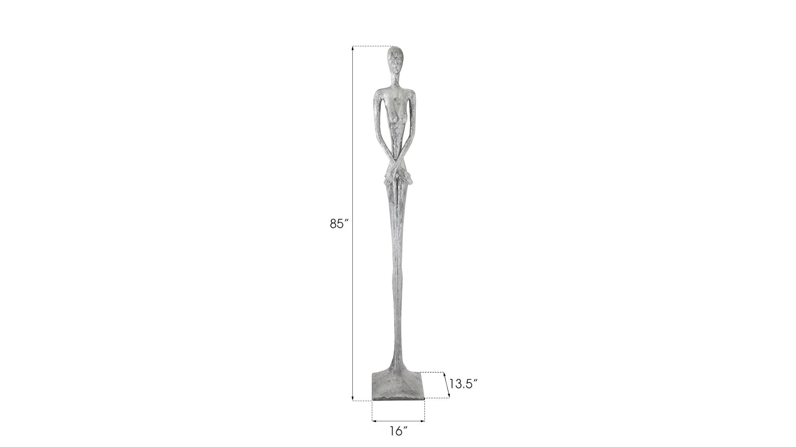Phillips Collection Home Oversized LTL - Rate to be Quoted Phillips Collection Lottie Sculpture, Resin, Liquid Silver