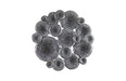 Phillips Collection Home Phillips Collection Lotus Collage, Round, Metal, Silver/Black