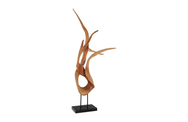 Phillips Collection Home Phillips Collection Mahogany Wood Sculpture, Table Top, Size, Shape, Styles Vary