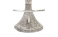 Phillips Collection Home Phillips Collection Marley Bar Stool, Gray Stone Finish, Stainless Steel Foot Rest