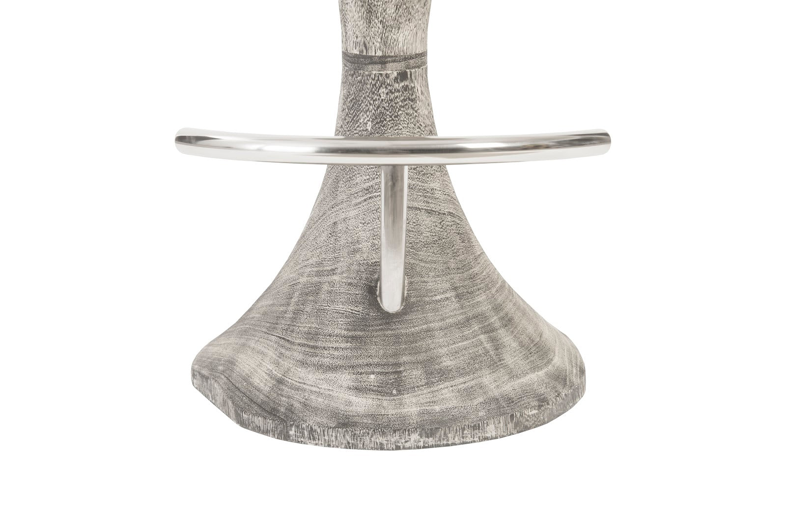 Phillips Collection Home Phillips Collection Marley Bar Stool, Gray Stone Finish, Stainless Steel Foot Rest