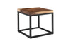 Phillips Collection Home Phillips Collection Martin Side Table, Chamcha Wood, Black Metal Base