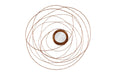 Phillips Collection Home Phillips Collection Nest Mirror, Chamcha Wood/Wire, Copper, SM