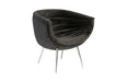 Phillips Collection Home Phillips Collection Nouveau Club Chair, Black, Stainless Steel Legs