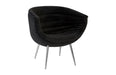 Phillips Collection Home Phillips Collection Nouveau Club Chair, Black, Stainless Steel Legs