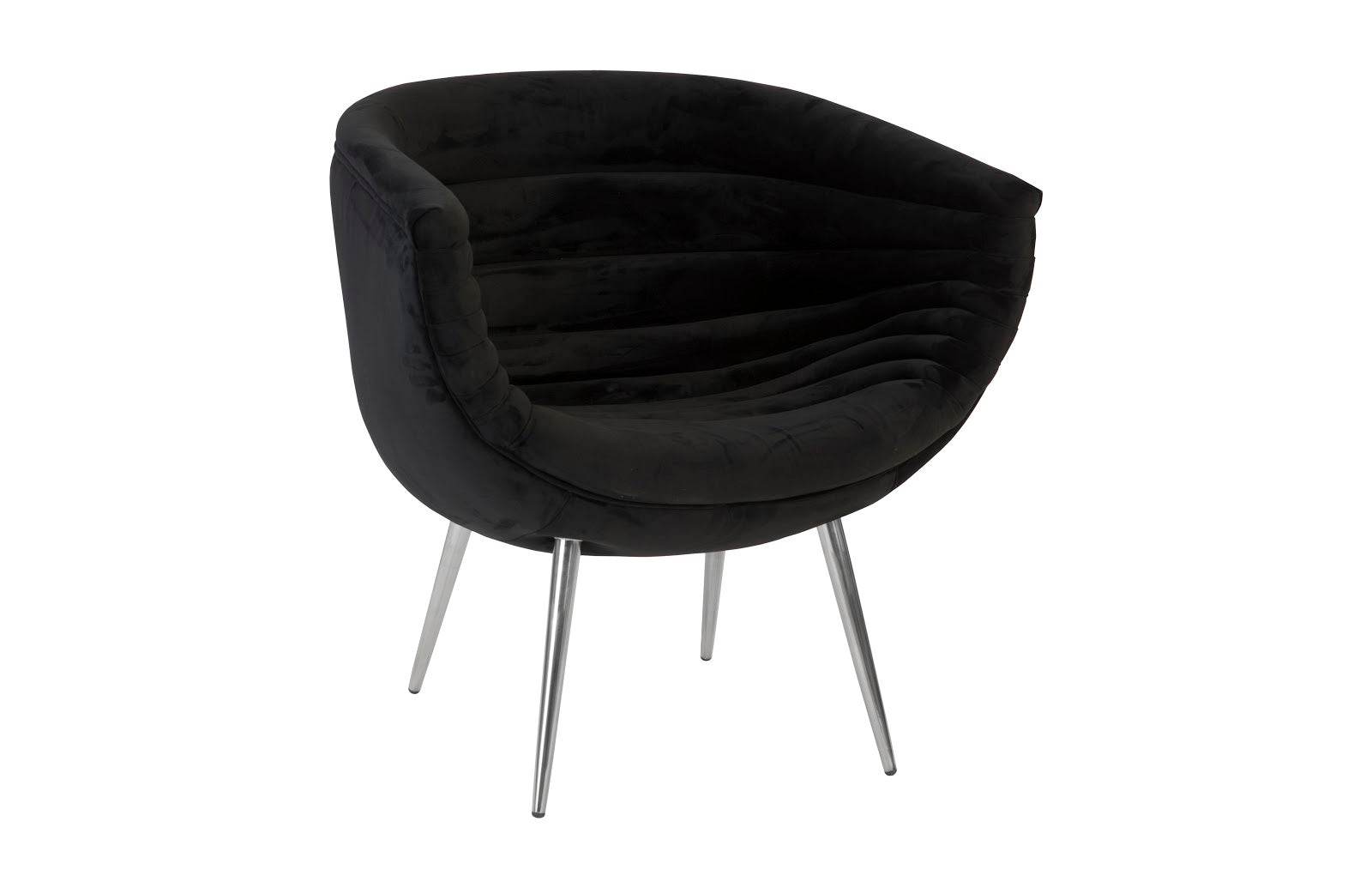 Phillips Collection Home Phillips Collection Nouveau Club Chair, Black, Stainless Steel Legs