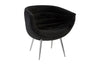 Phillips Collection Home Phillips Collection Nouveau Club Chair, Black, Stainless Steel Legs