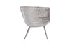 Phillips Collection Home Phillips Collection Nouveau Club Chair, Gray Crushed Velvet Fabric, Stainless Steel Legs