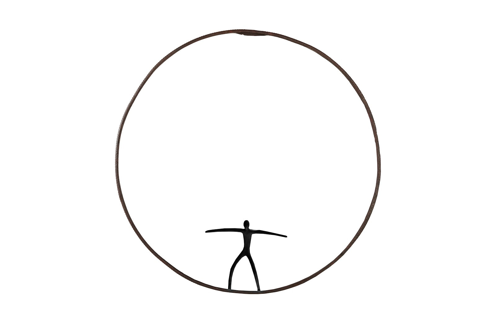 Phillips Collection Home Phillips Collection Olympic Figure in Iron Ring, Black, Rust,  Style C
