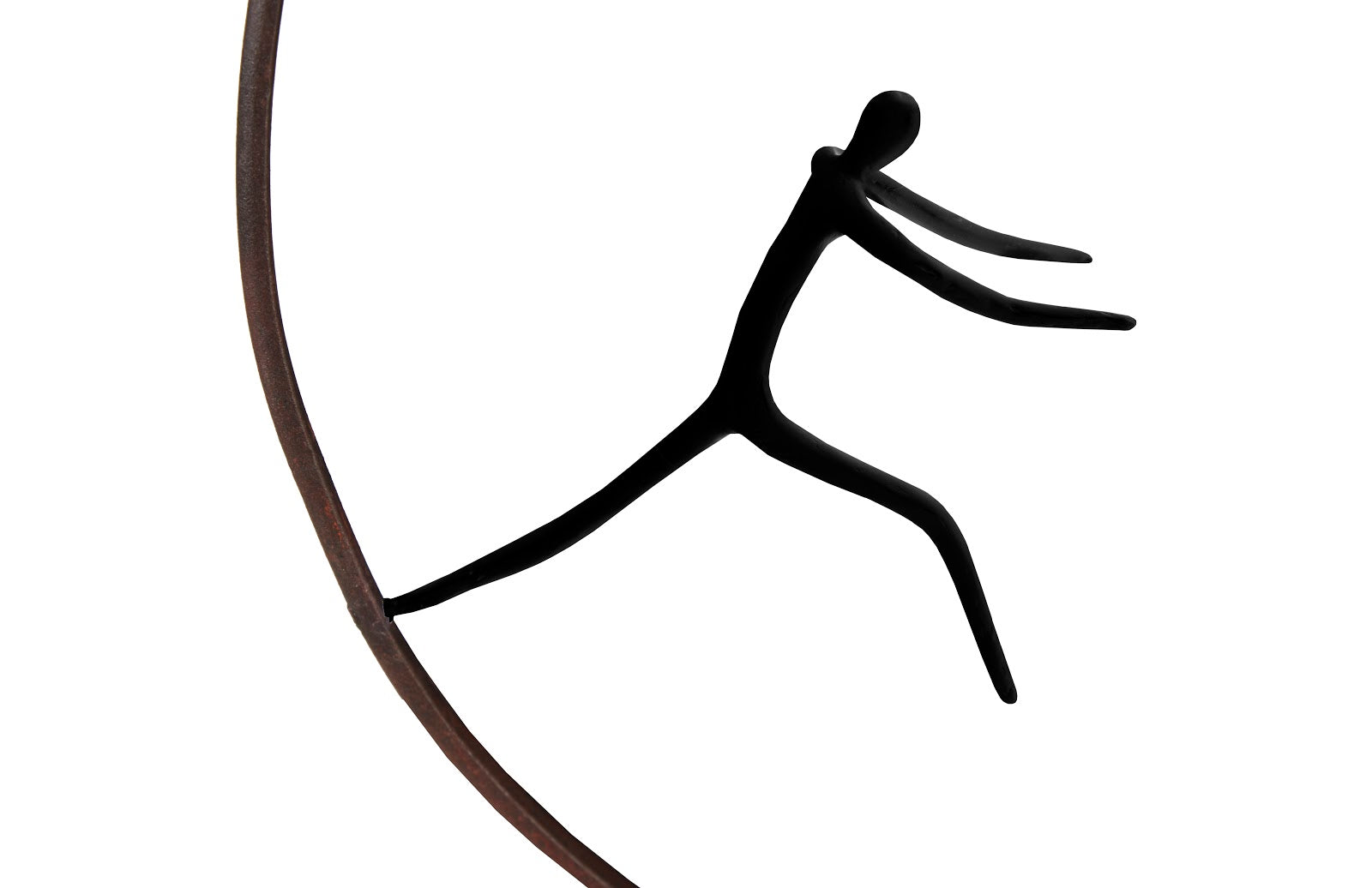 Phillips Collection Home Phillips Collection Olympic Figure in Iron Ring, Black, Rust, Style D