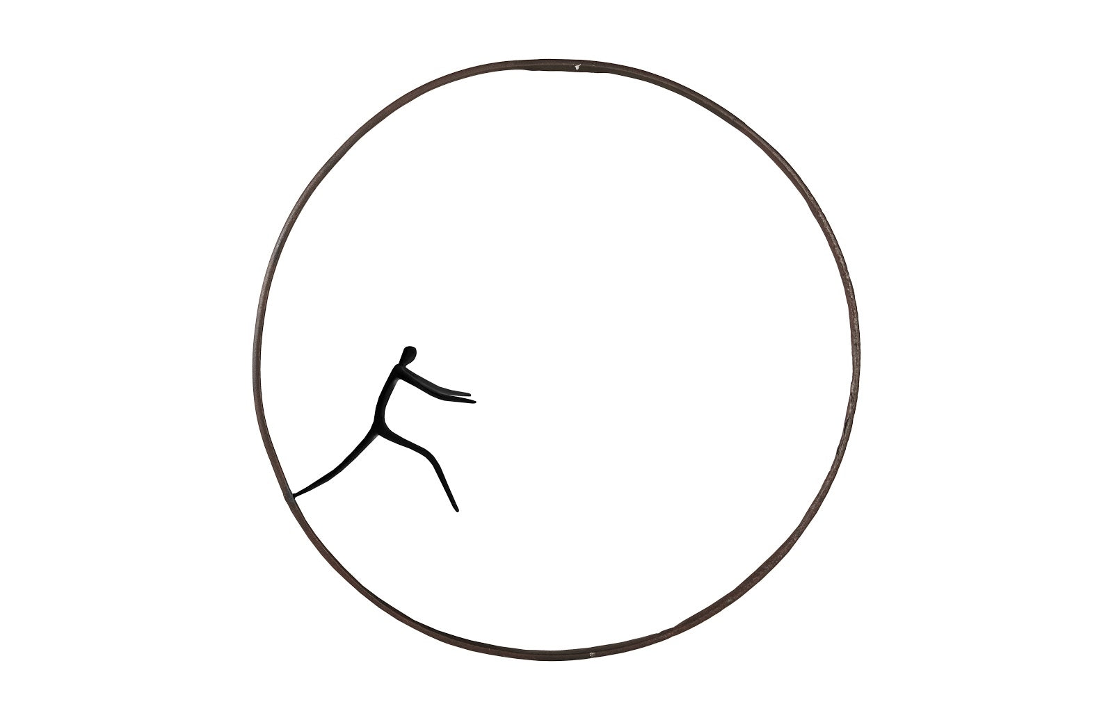 Phillips Collection Home Phillips Collection Olympic Figure in Iron Ring, Black, Rust, Style D