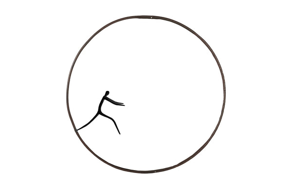 Phillips Collection Home Phillips Collection Olympic Figure in Iron Ring, Black, Rust, Style D