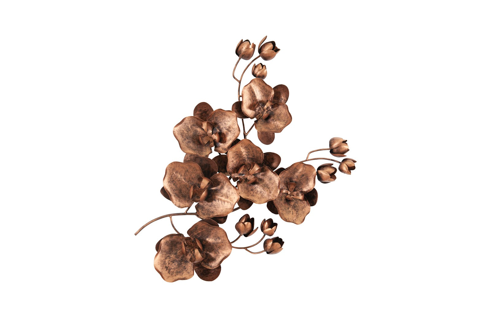 Phillips Collection Home Phillips Collection Orchid Sprig Wall Art, Medium, Metal, Copper/Black