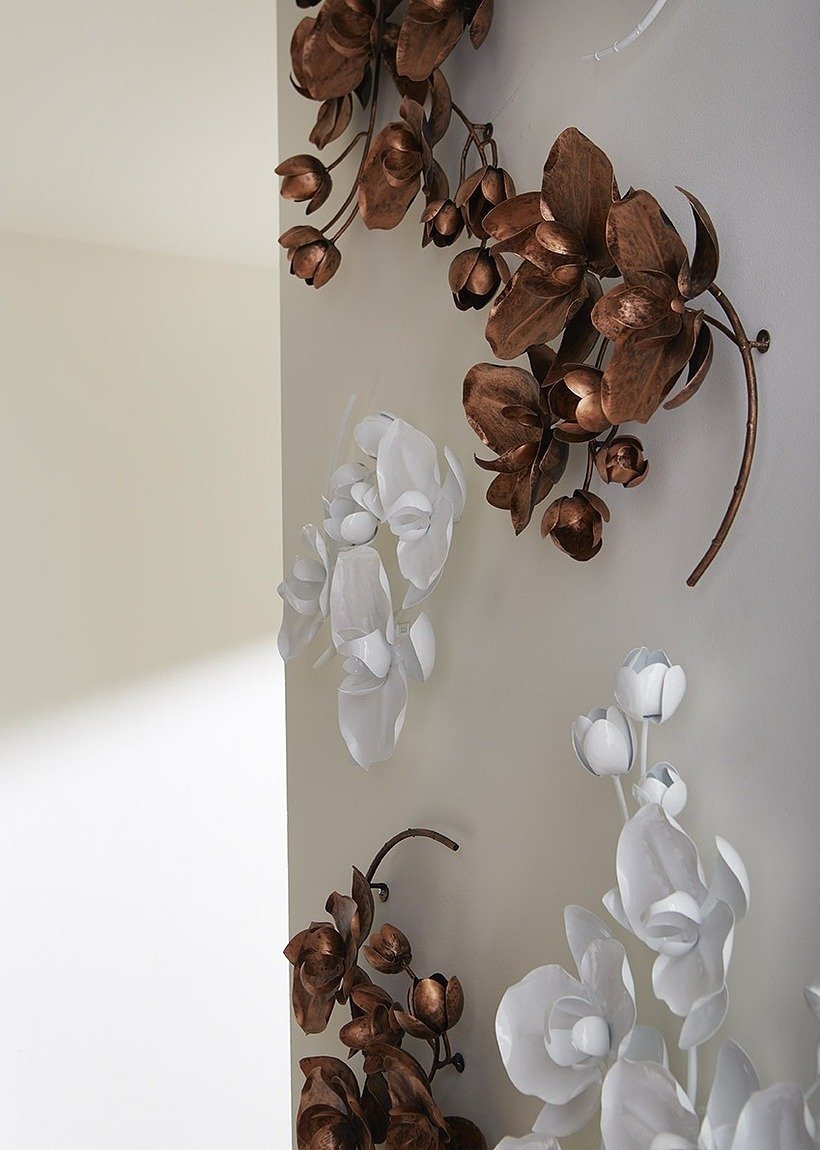 Phillips Collection Home Phillips Collection Orchid Sprig Wall Art, Medium, Metal, White