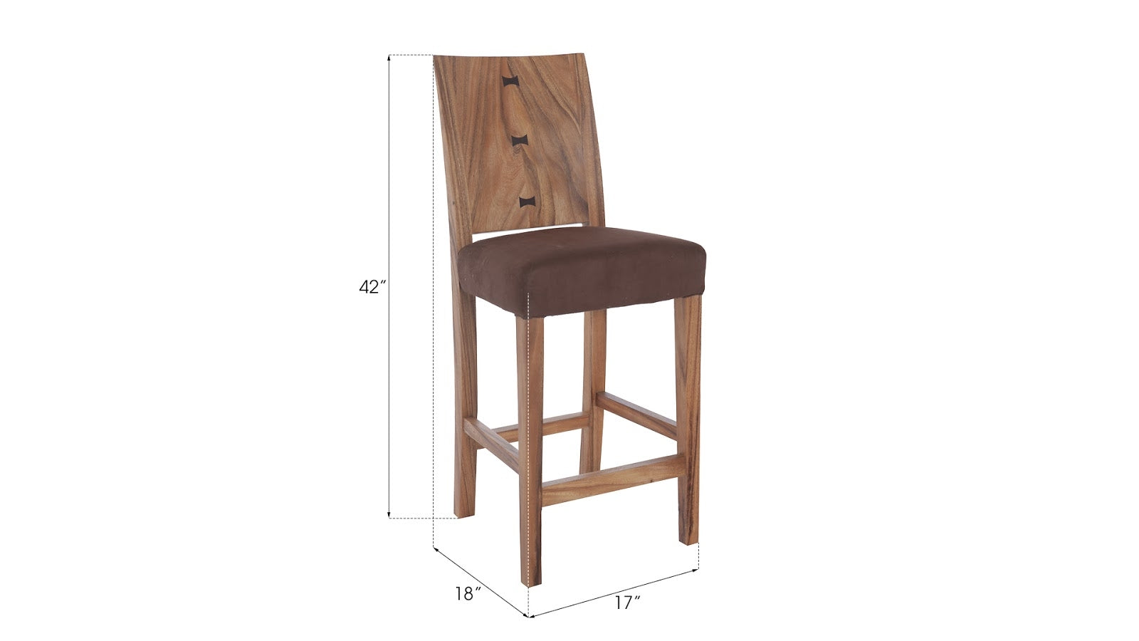 Phillips Collection Home Phillips Collection Origins Counter Stool, Chamcha Wood, Natural