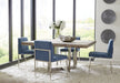 Phillips Collection Home Oversized LTL - Rate to be Quoted Phillips Collection Origins Dining Table, Gray Stone, Square, Brushed Stainless Steel Base