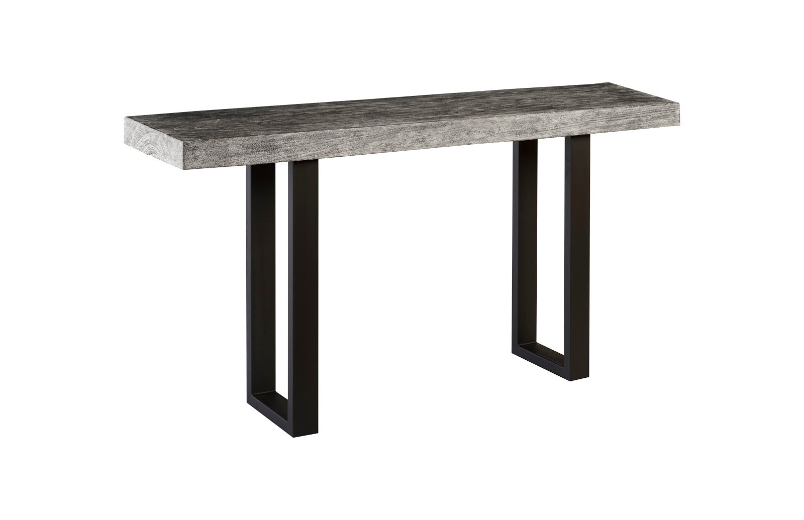 Phillips Collection Home Oversized LTL - Rate to be Quoted Phillips Collection Origins Straight Edge Console Table, Metal U Legs, Gray Stone Finish