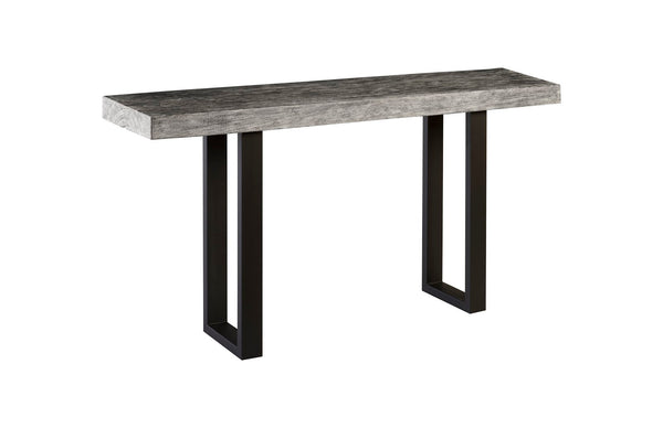 Phillips Collection Home Oversized LTL - Rate to be Quoted Phillips Collection Origins Straight Edge Console Table, Metal U Legs, Gray Stone Finish