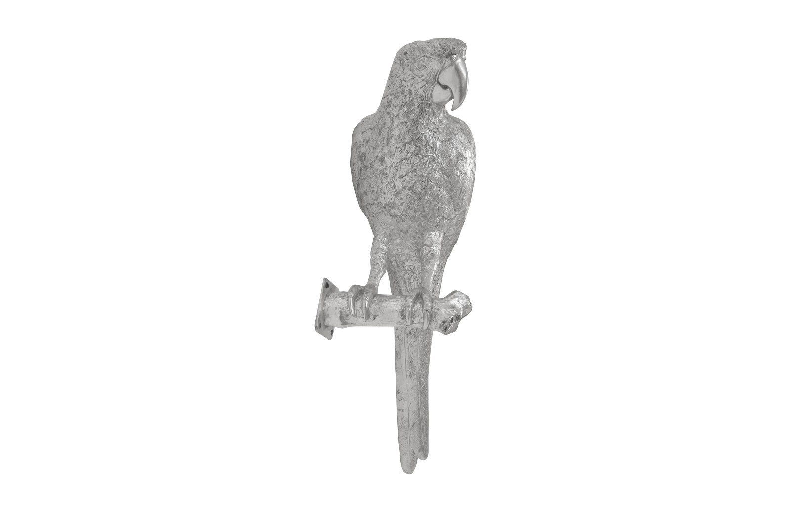 Phillips Collection Home Phillips Collection Parrot Looking Left Wall Art, Resin, Silver Leaf