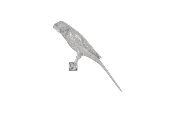 Phillips Collection Home Phillips Collection Parrot Looking Left Wall Art, Resin, Silver Leaf