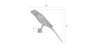 Phillips Collection Home Phillips Collection Parrot Looking Left Wall Art, Resin, Silver Leaf