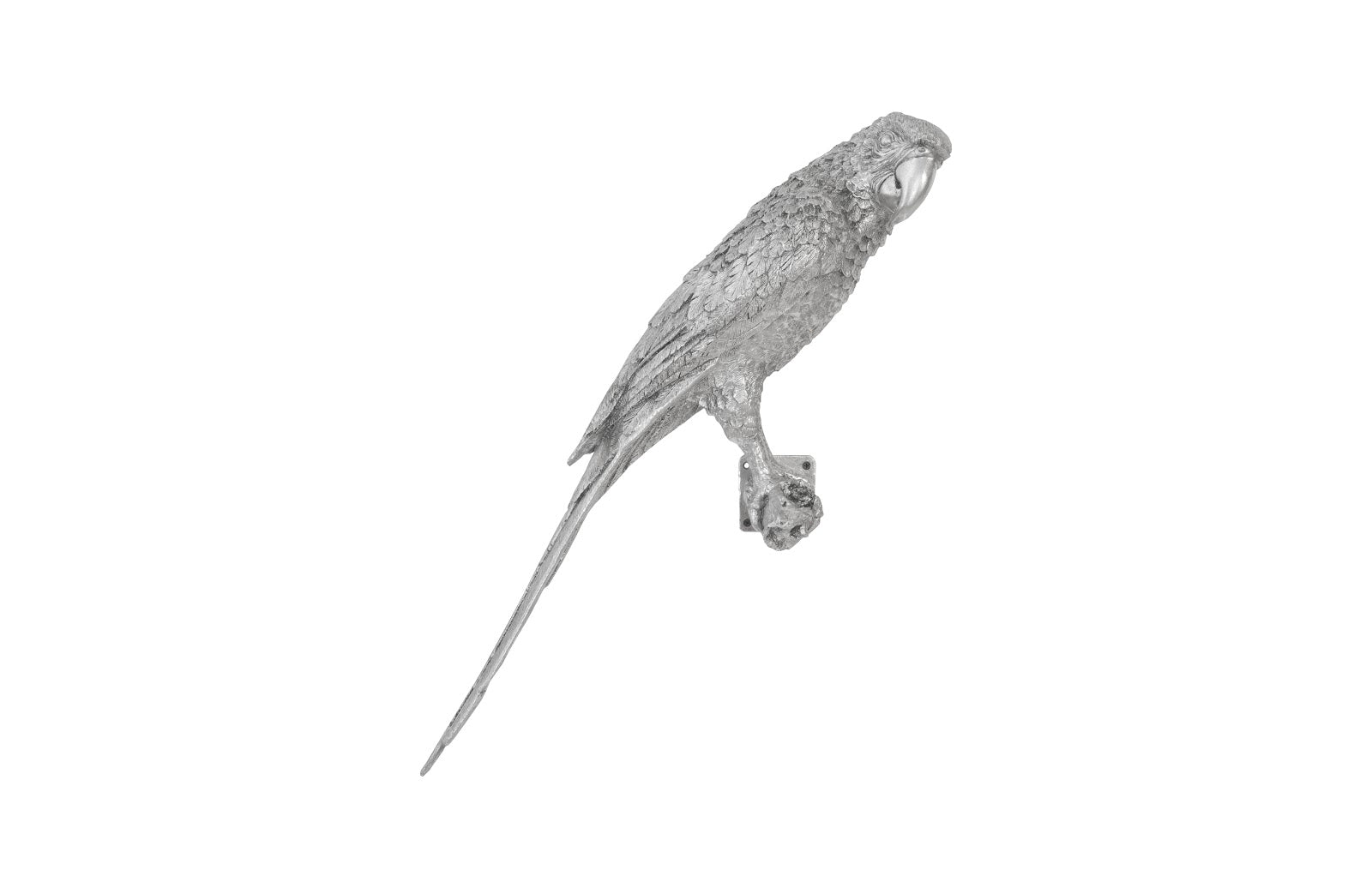 Phillips Collection Home Phillips Collection Parrot Looking Right Wall Art, Resin, Silver Leaf