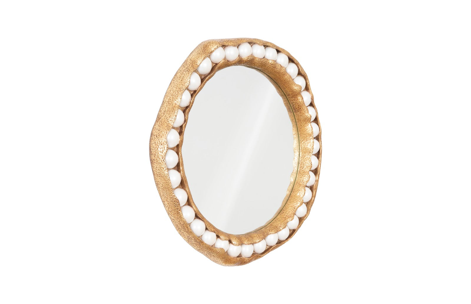 Phillips Collection Home Oversized LTL - Rate to be Quoted Phillips Collection Pearl Mirror, Gold Leaf, Round