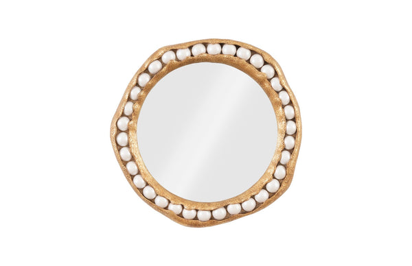 Phillips Collection Home Oversized LTL - Rate to be Quoted Phillips Collection Pearl Mirror, Gold Leaf, Round