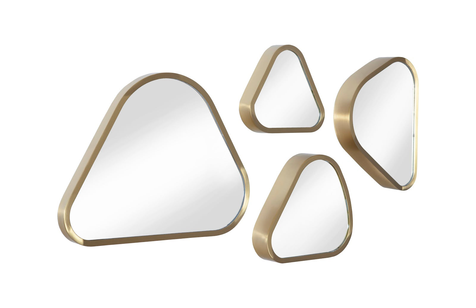 Phillips Collection Home Phillips Collection Pebble Mirrors, Set of 4, Brushed Brass