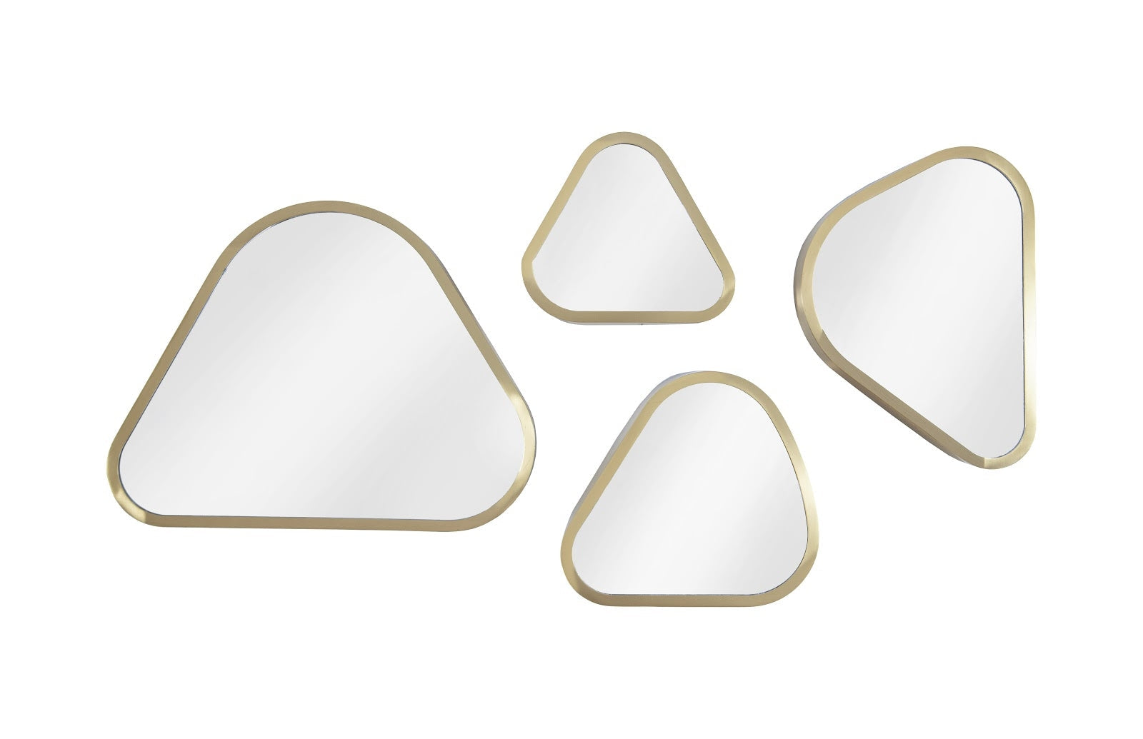 Phillips Collection Home Phillips Collection Pebble Mirrors, Set of 4, Brushed Brass