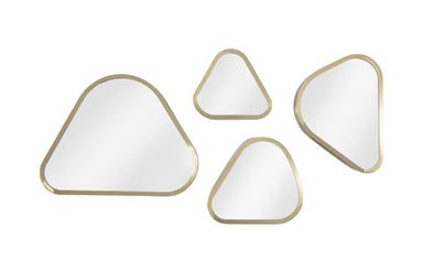 Phillips Collection Home Phillips Collection Pebble Mirrors, Set of 4, Brushed Brass
