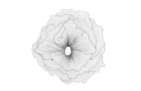 Phillips Collection Home Phillips Collection Poppy Flower Wall Art, Silver/Black, LG