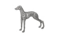 Phillips Collection Home Phillips Collection Posing Dog Sculpture, Black/Silver, Aluminum