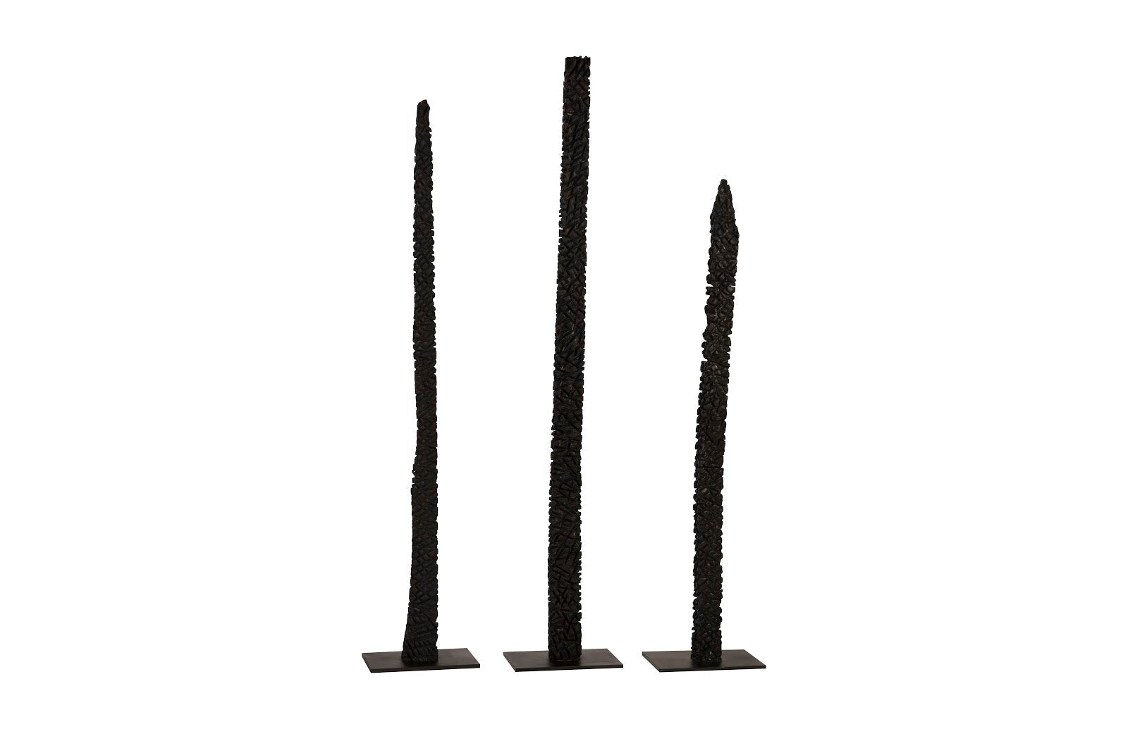 Phillips Collection Home Oversized LTL - Rate to be Quoted Phillips Collection Post Set of 3, Metal Base, Burnt