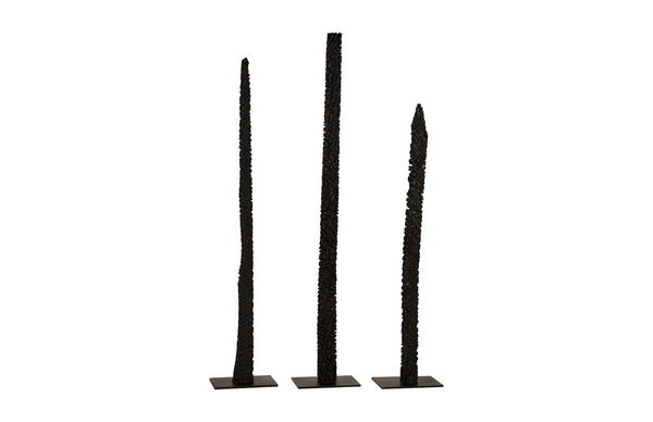 Phillips Collection Home Oversized LTL - Rate to be Quoted Phillips Collection Post Set of 3, Metal Base, Burnt