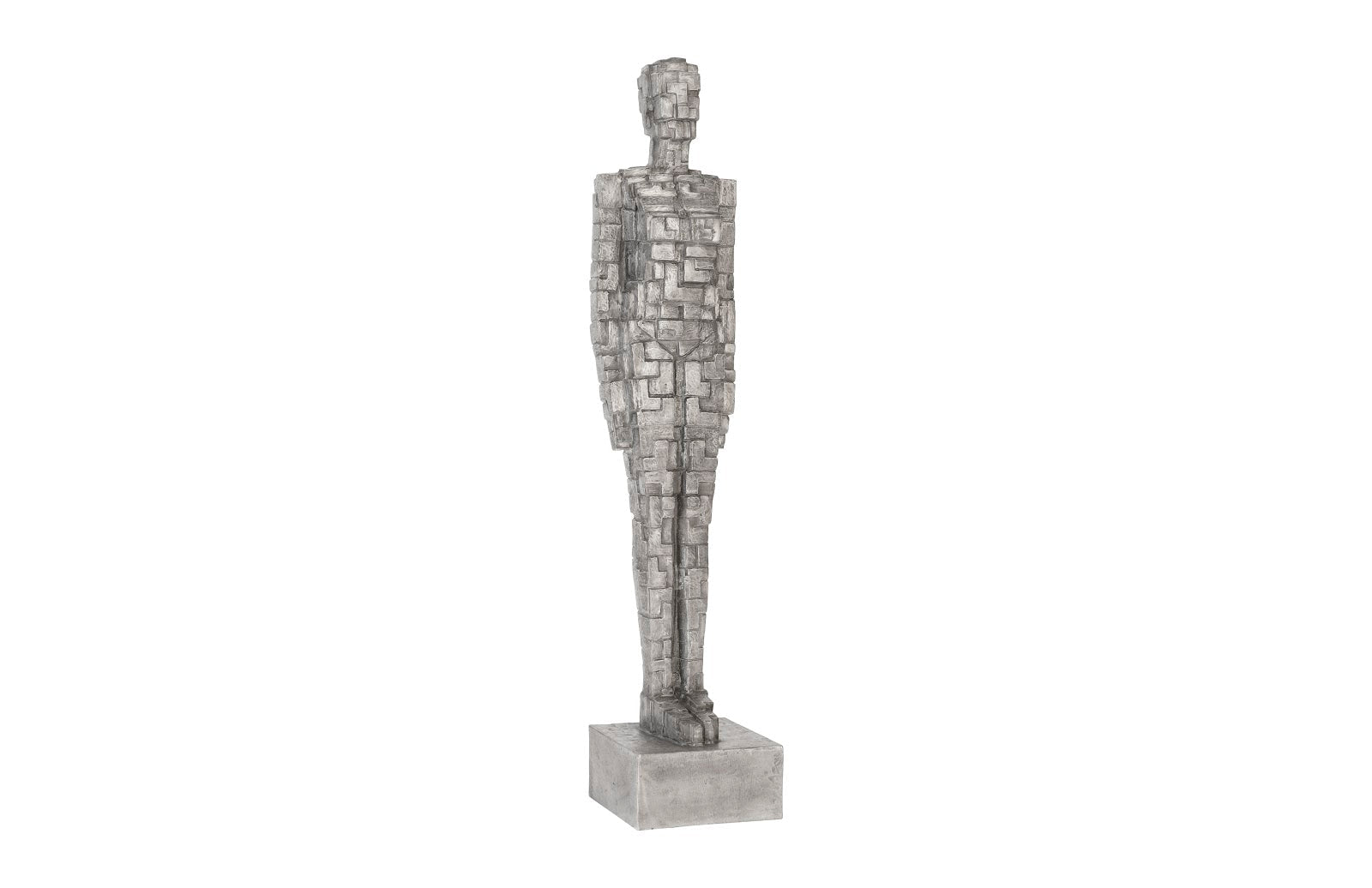 Phillips Collection Home Oversized LTL - Rate to be Quoted Phillips Collection Puzzle Woman Sculpture, Black/Silver, Aluminum