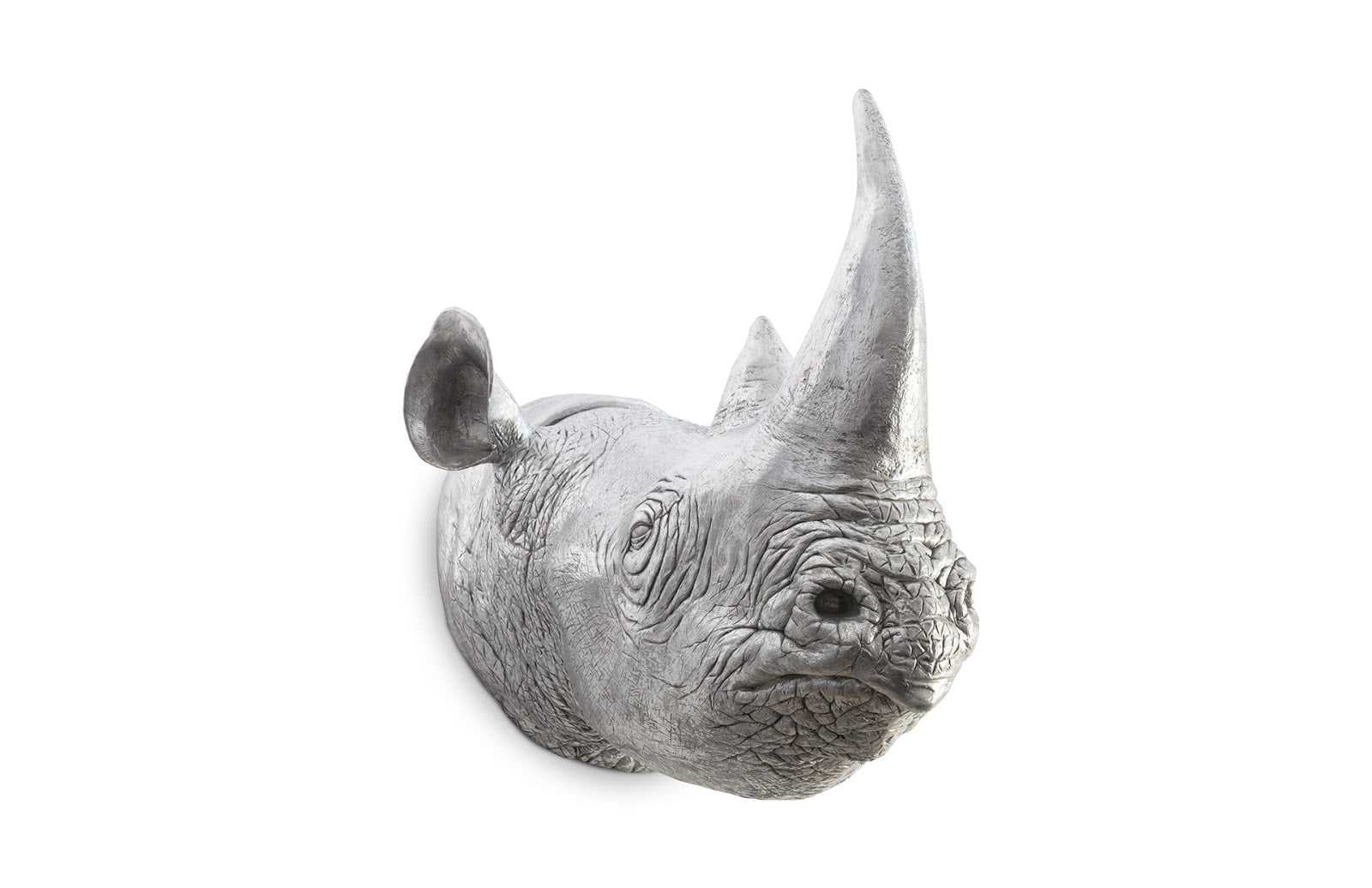 Phillips Collection Home Oversized LTL - Rate to be Quoted Phillips Collection Rhino Wall Art, Resin, Silver Leaf