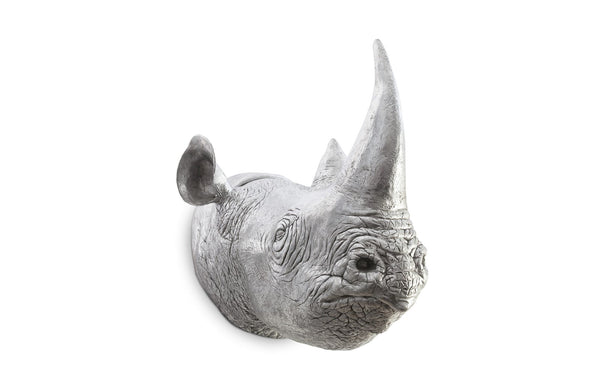 Phillips Collection Home Oversized LTL - Rate to be Quoted Phillips Collection Rhino Wall Art, Resin, Silver Leaf