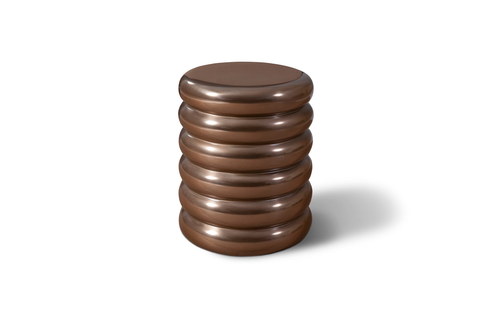 Phillips Collection Home Phillips Collection Ribbed Stool, Polished Bronze