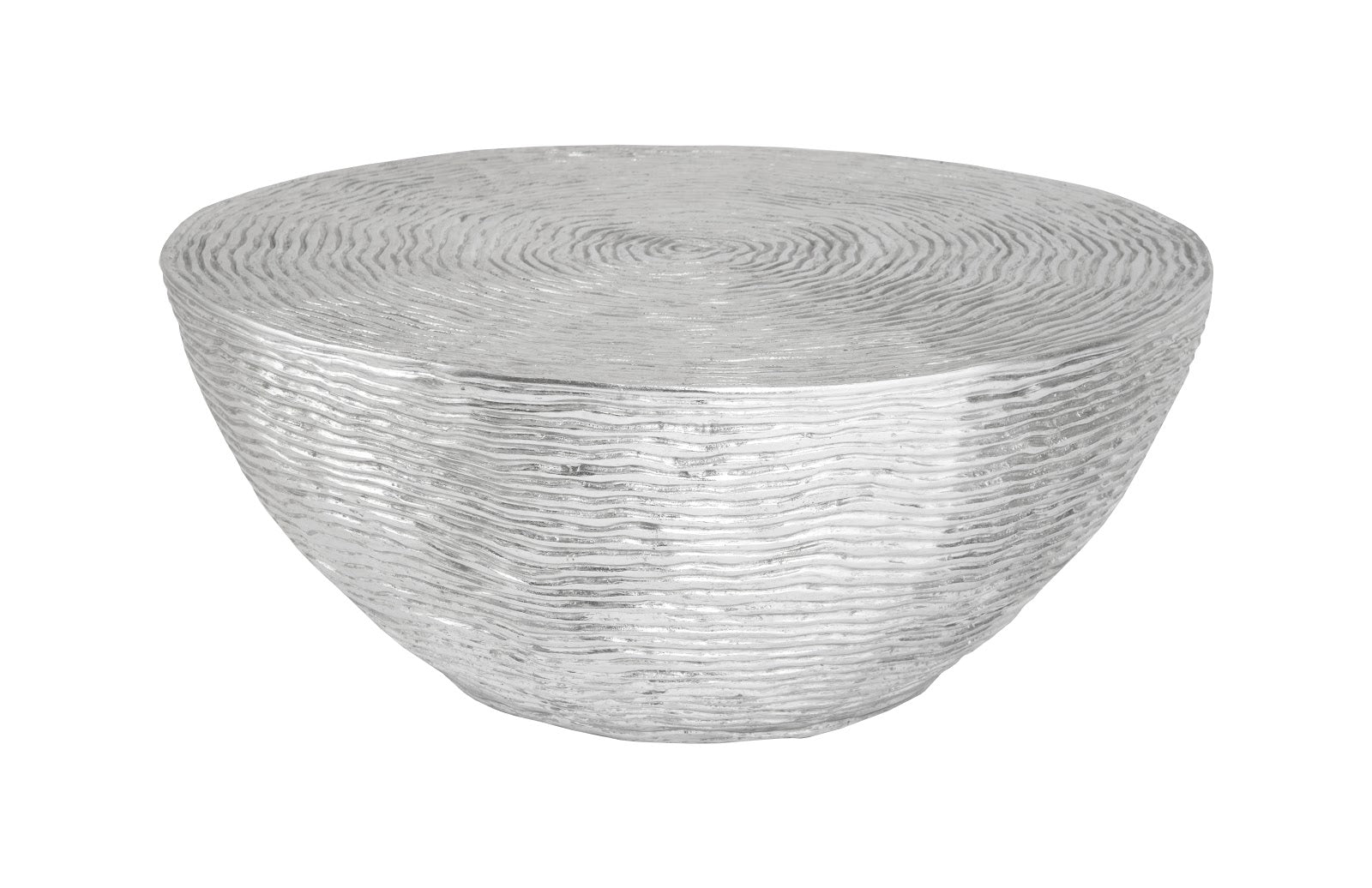 Phillips Collection Home Oversized LTL - Rate to be Quoted Phillips Collection Ripple Coffee Table, Resin, Silver Leaf with Antiquing