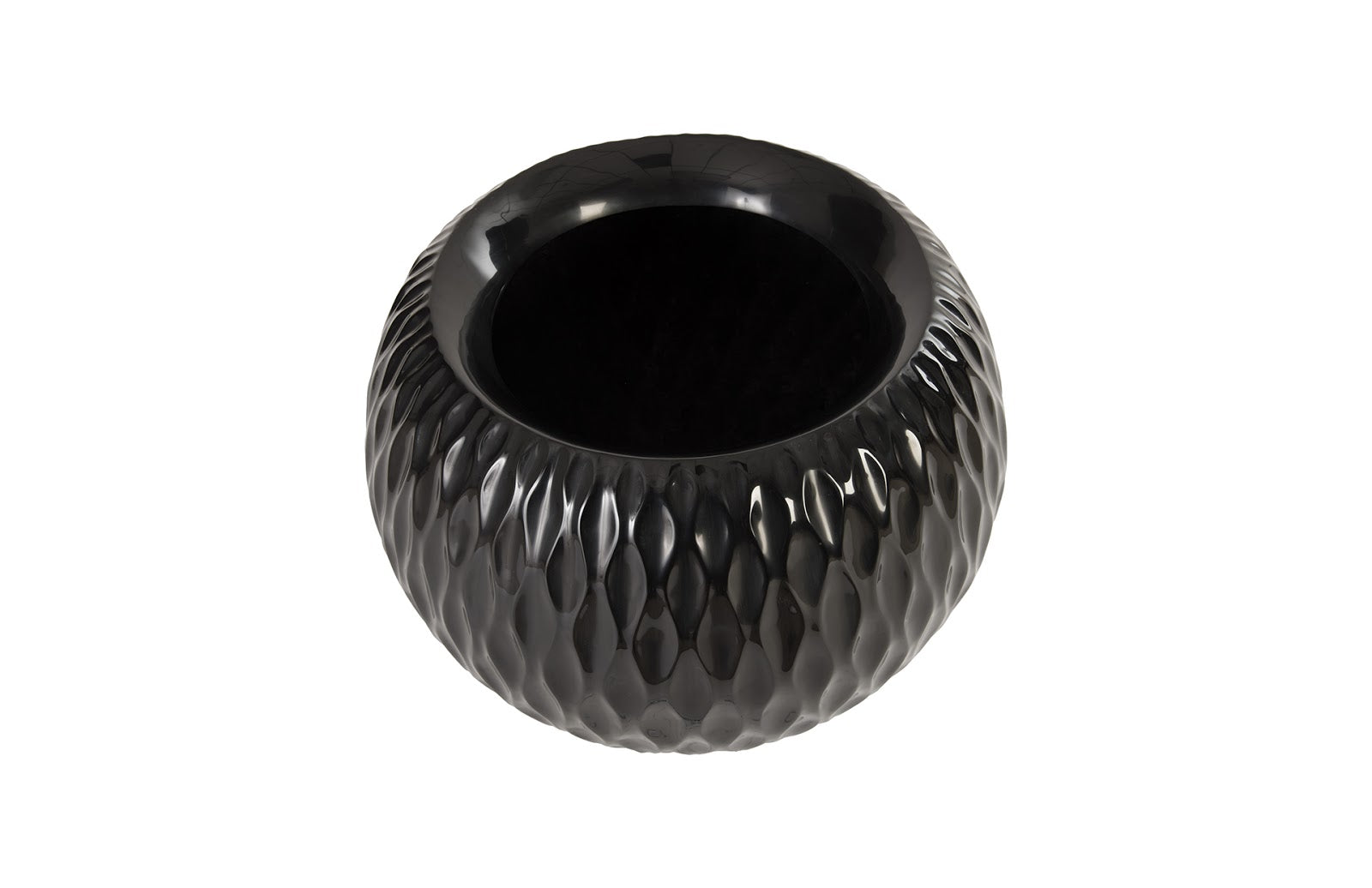 Phillips Collection Home Phillips Collection Ripple Planter, Gel Coat Black