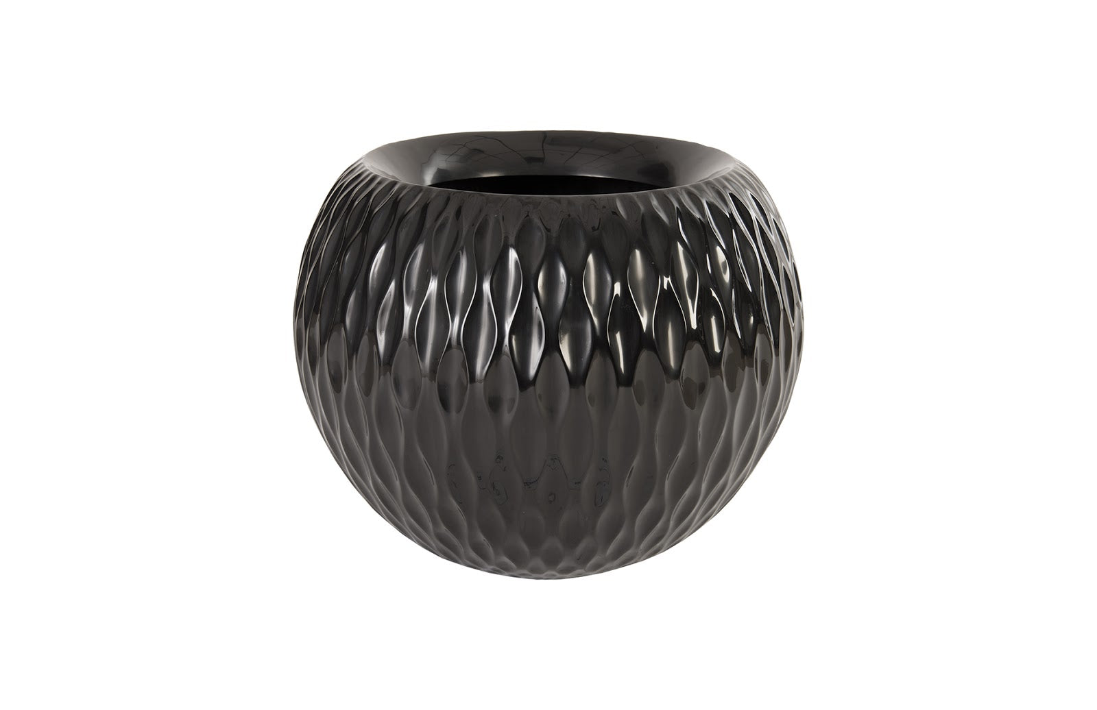 Phillips Collection Home Phillips Collection Ripple Planter, Gel Coat Black