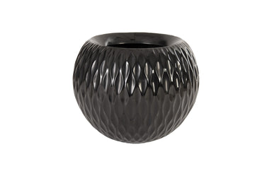 Phillips Collection Home Phillips Collection Ripple Planter, Gel Coat Black