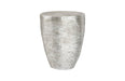 Phillips Collection Home Phillips Collection Ripple Side Table, Resin, Silver Leaf with Antiquing