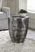 Phillips Collection Home Phillips Collection Ripple Side Table, Resin, Silver Leaf with Antiquing
