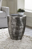 Phillips Collection Home Phillips Collection Ripple Side Table, Resin, Silver Leaf with Antiquing