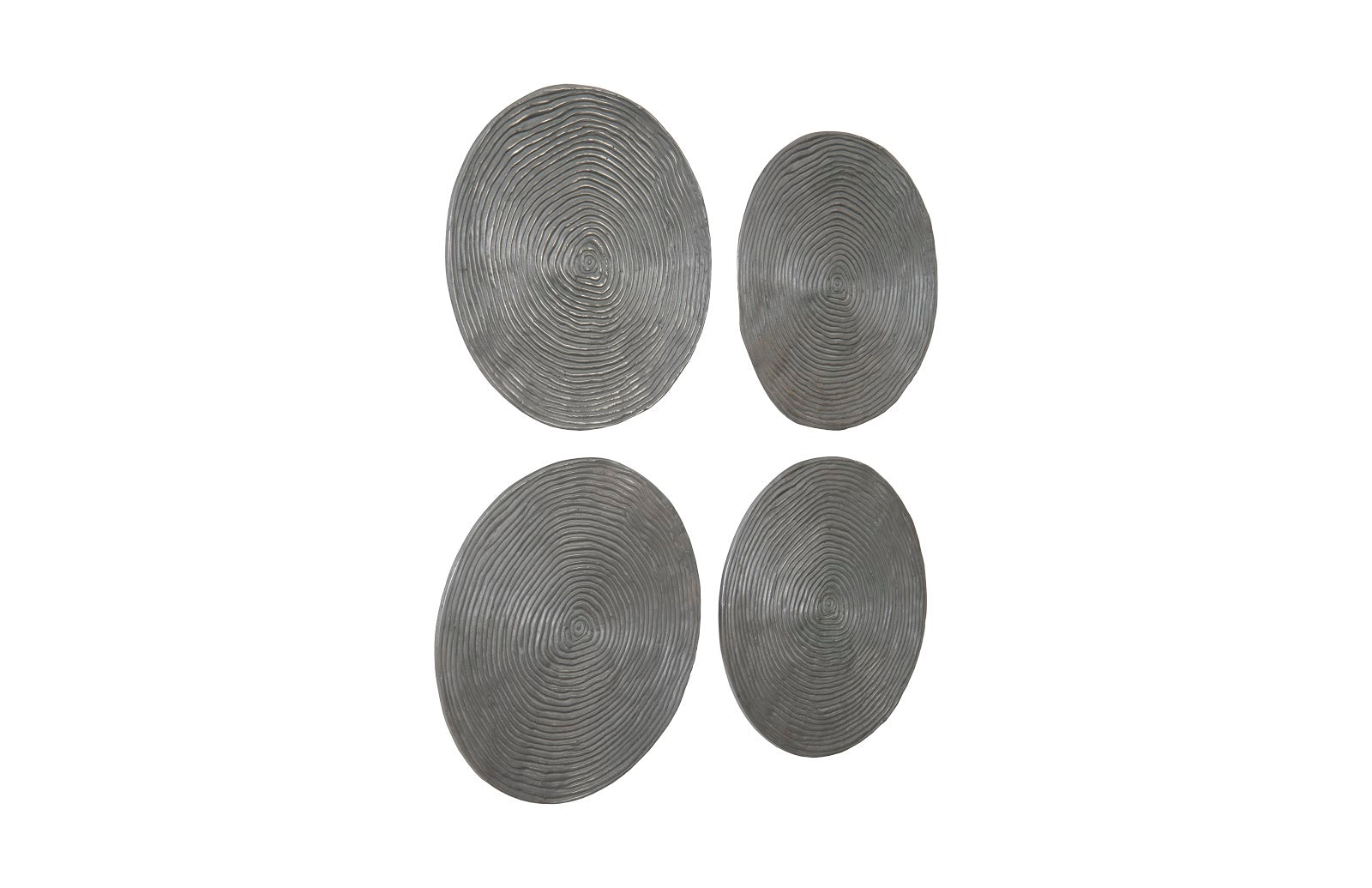 Phillips Collection Home Phillips Collection Ripple Wall Disc, Set of 4, Resin, LG, Polished Aluminum